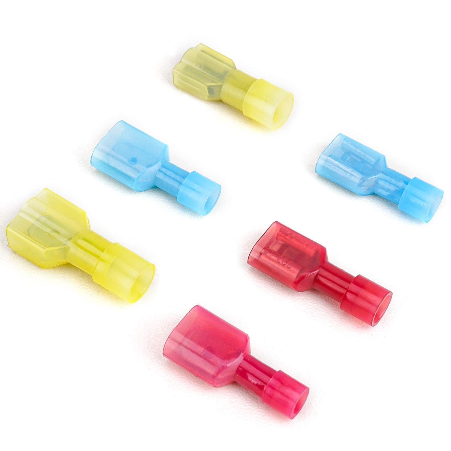 HASTHIP 100Pcs Wire Connection Jointer Terminal, Insulated Straight Butt Connector, Electrical Insulated Terminals, Male and Female Spade Wire Crimp Terminal Assortment Kit AWG(10-22) HASTHIP 100Pcs Wire Connection Jointer Terminal, Insulated Straight Butt Connector, Electrical Insulated Terminals, Male and Female Spade Wire Crimp Terminal Assortment Kit AWG(10-22)